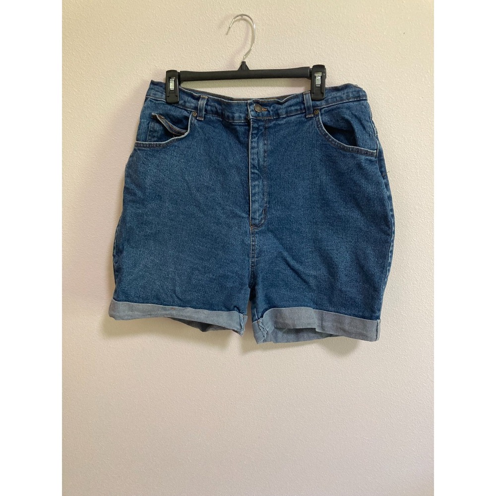 What's Next Blue Denim Shorts Size 18 Women Made‎ in USA Front Pockets